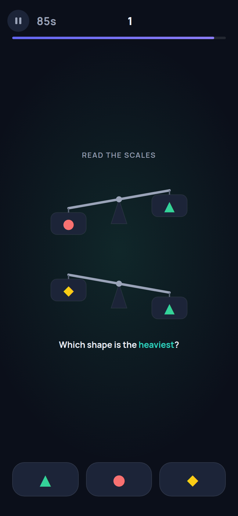A later moment of a Balance Scales round