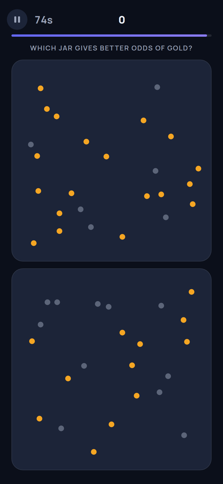 Better Odds gameplay on iPhone
