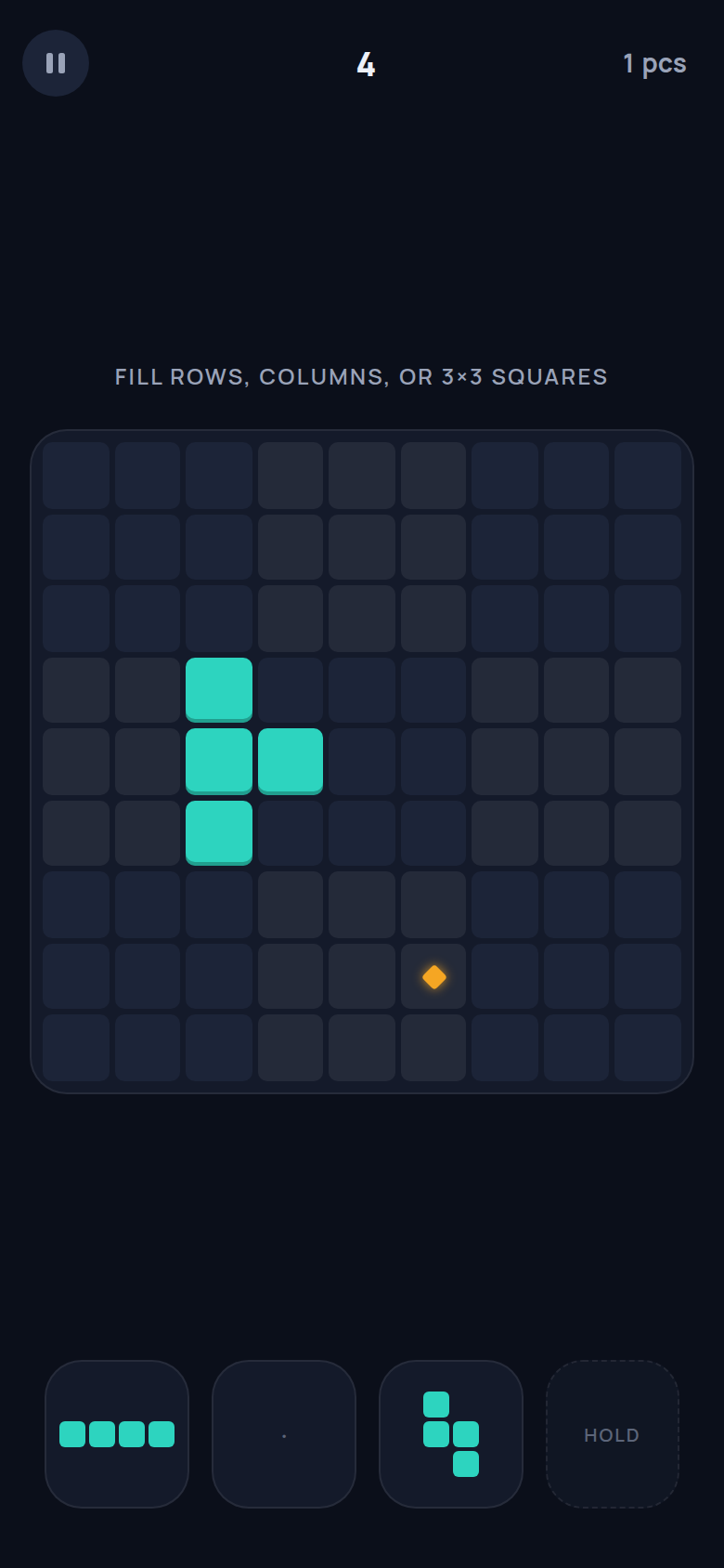 A later moment of a Block Fit round