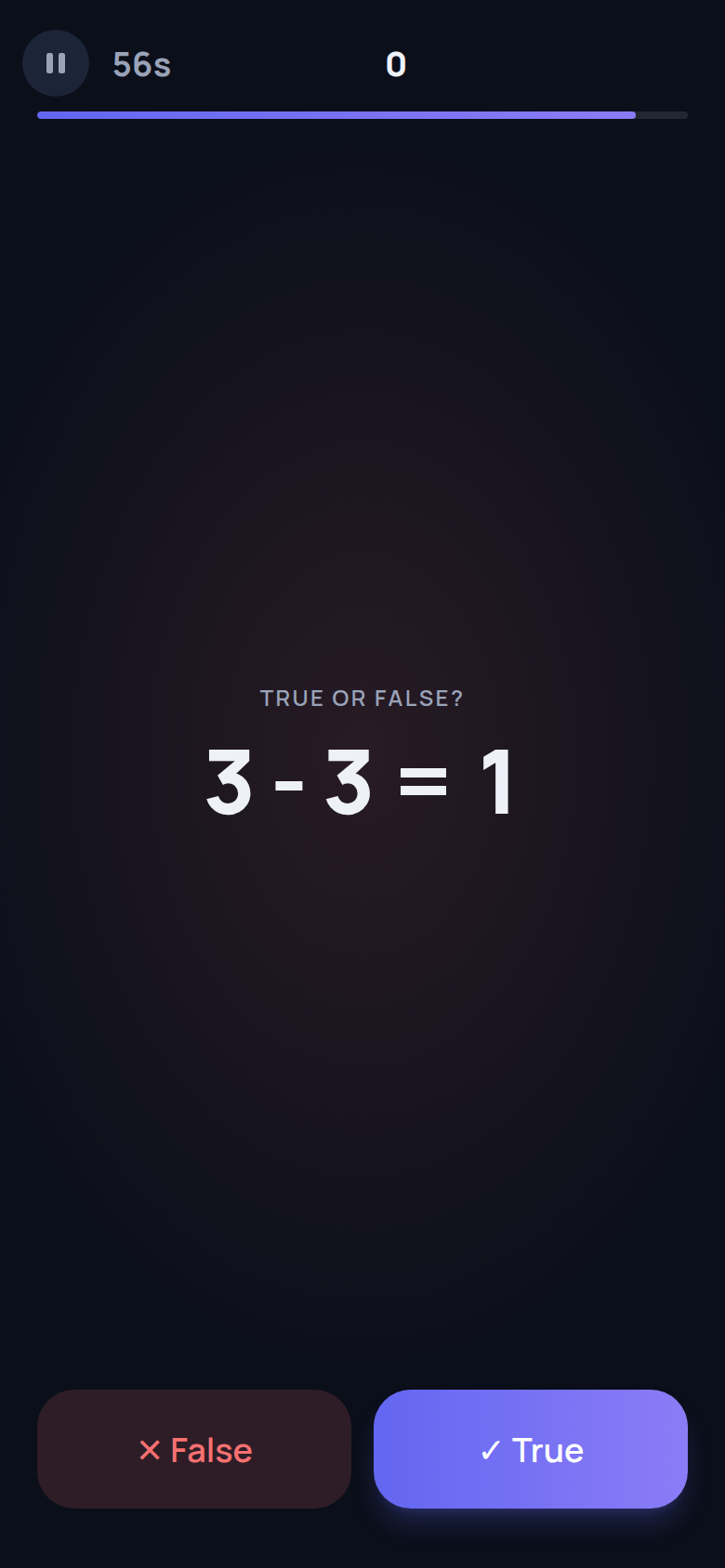 A later moment of a Math Sprint round