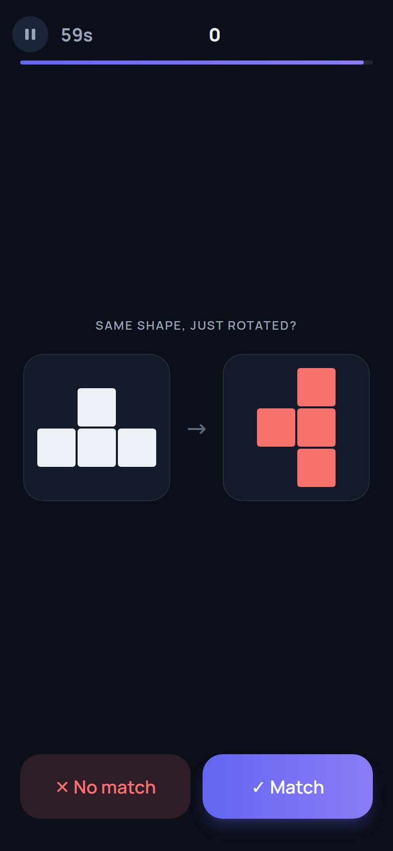 Shape Spin gameplay on iPhone
